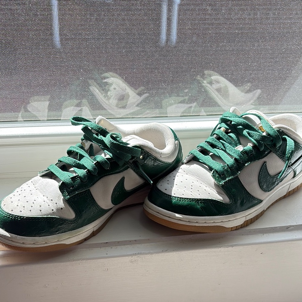 Limited Green and White Nike Dunks